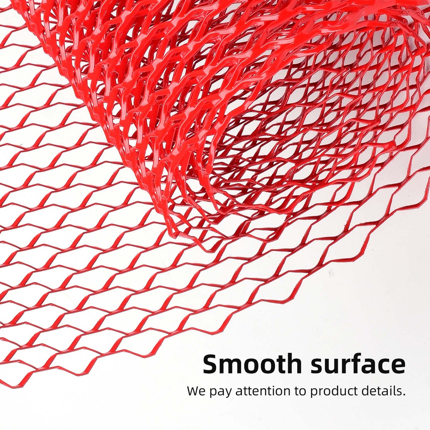 AggAuto Universal 40"x13" Car Grill Mesh-Red