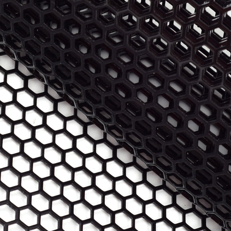 Modengzhe 40 x 13 inch Car Grill Mesh Sheet, Black Painted Aluminum Alloy  Multifunctional Grille Mesh Roll, 3 x 6 mm Rhombic-Shape Grids